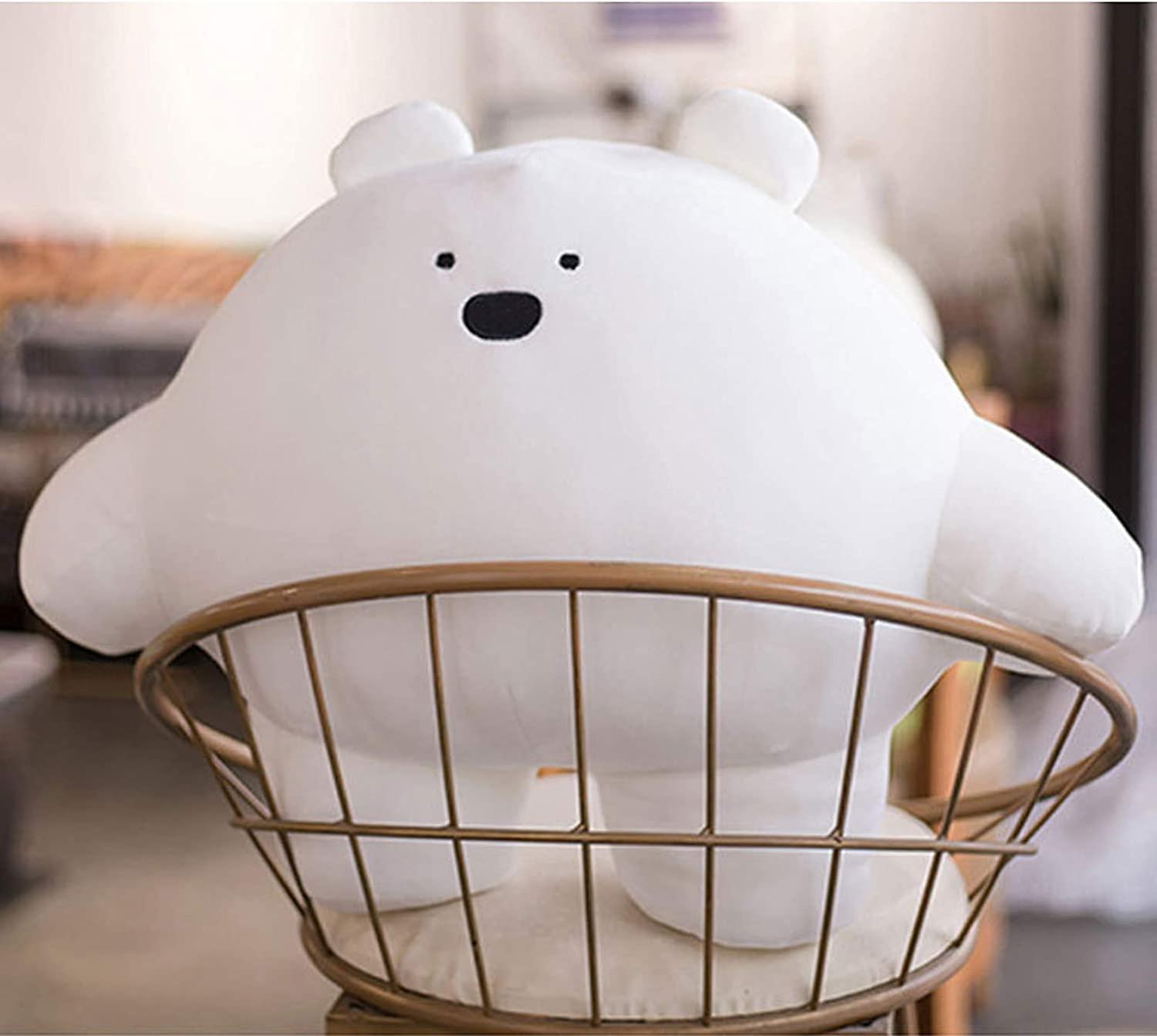 15.7 Inch Cute Bear Plush Stuffed Animal Body Pillow Fat Cartoon Cylindrical Body Pillows For Kids， Super Soft Hugging Toy Gifts For Bedding， Kids Sle