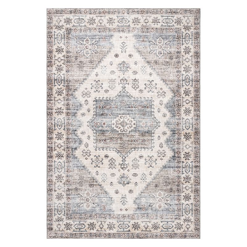 nuLoom Emani Machine Washable Medallion Area Rug