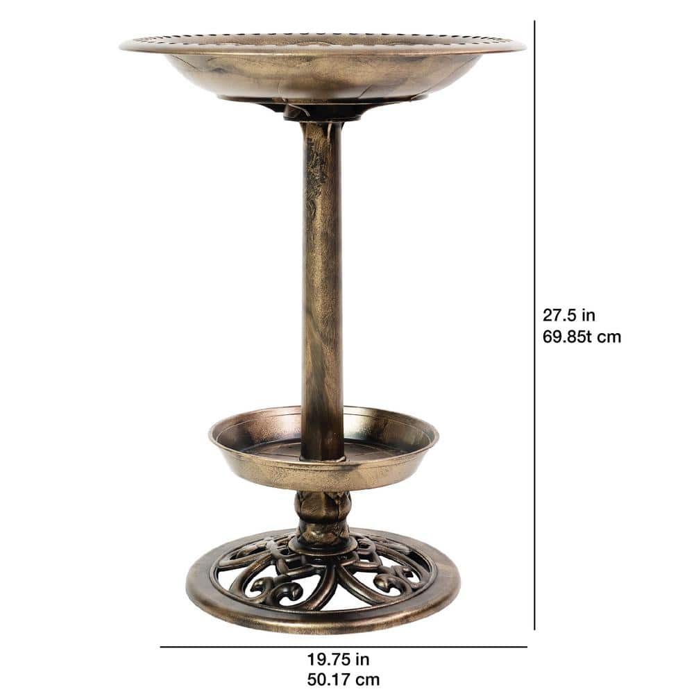 Patio Premier Brushed Bronze Birdbath with Planter 341004