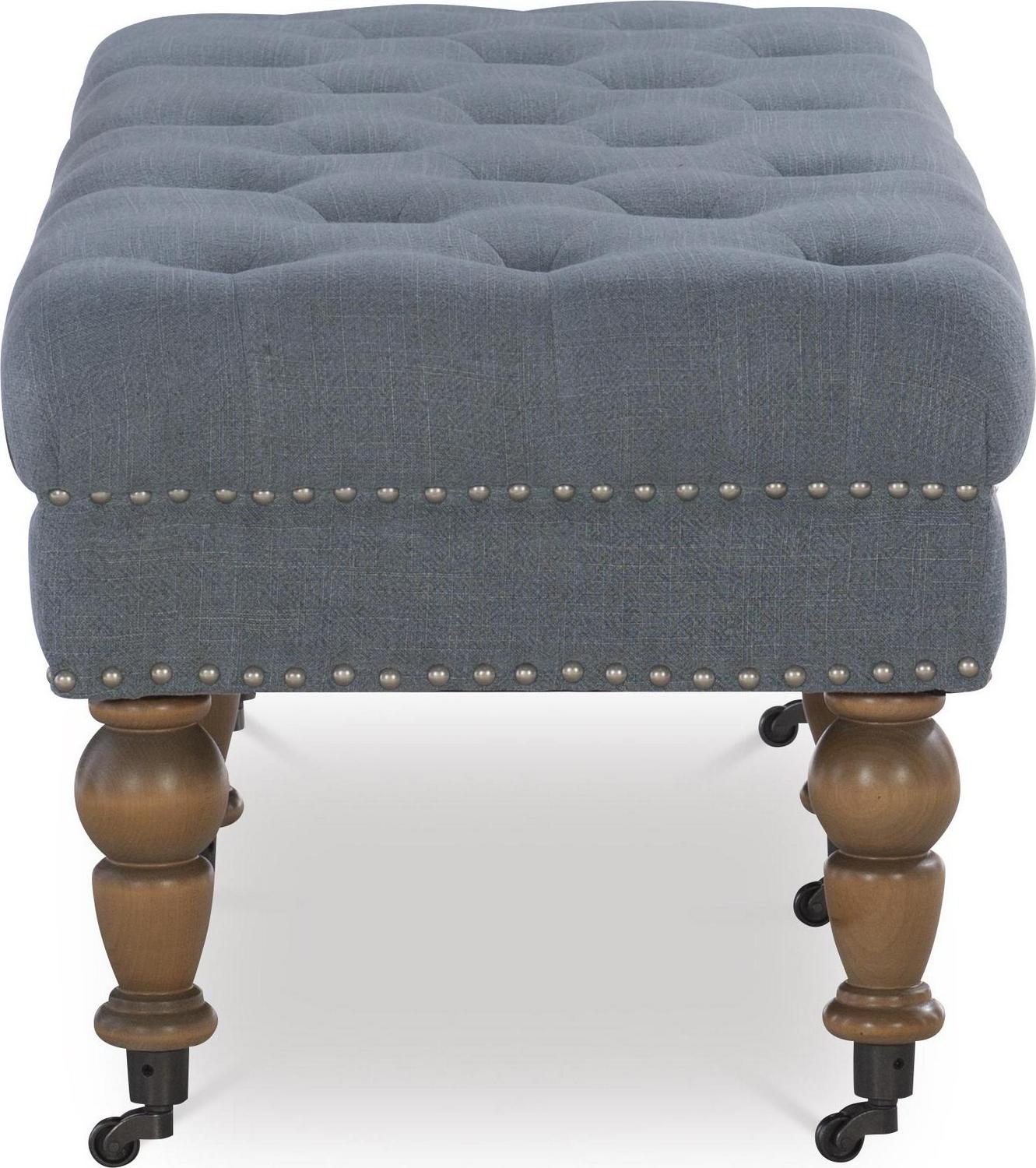 Linon Isabelle Linen Tufted Bench Multiple Sizes and Colors  Crowdfused