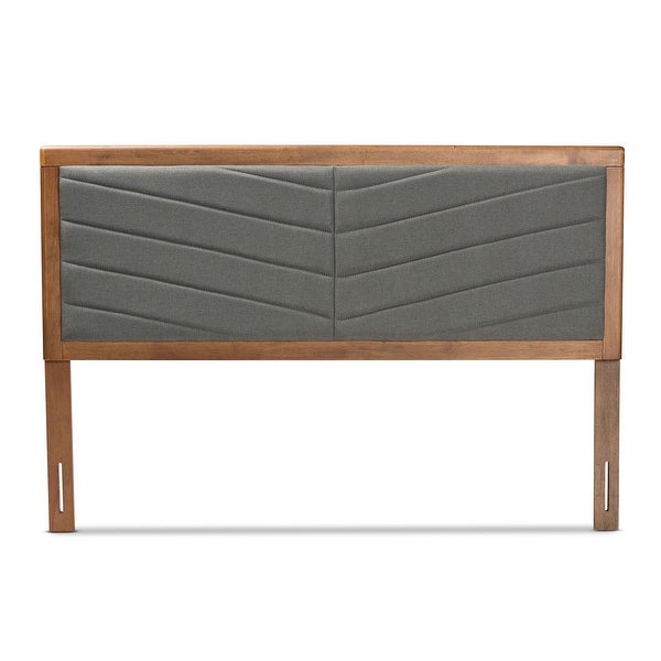 Iden Modern and Contemporary Wood Headboard-Dark Grey - - 34353479