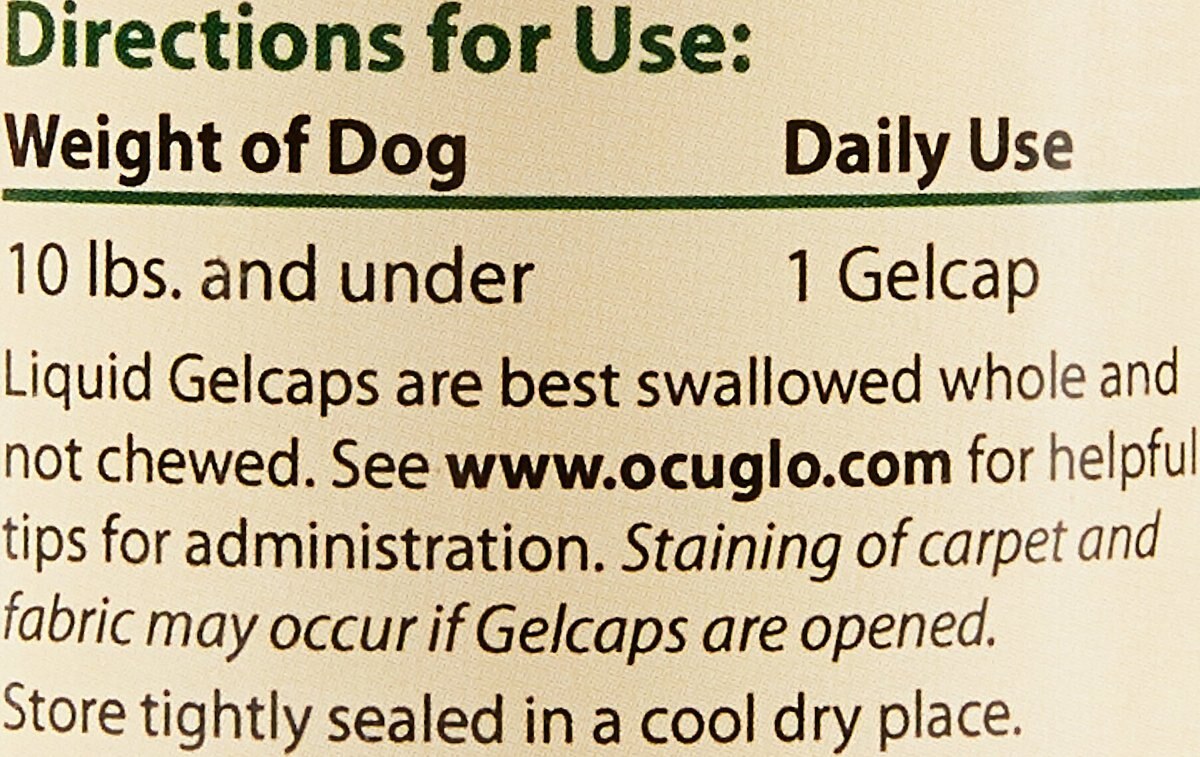 Animal Necessity Ocu-GLO Softgel Vision Supplement for Small Dogs