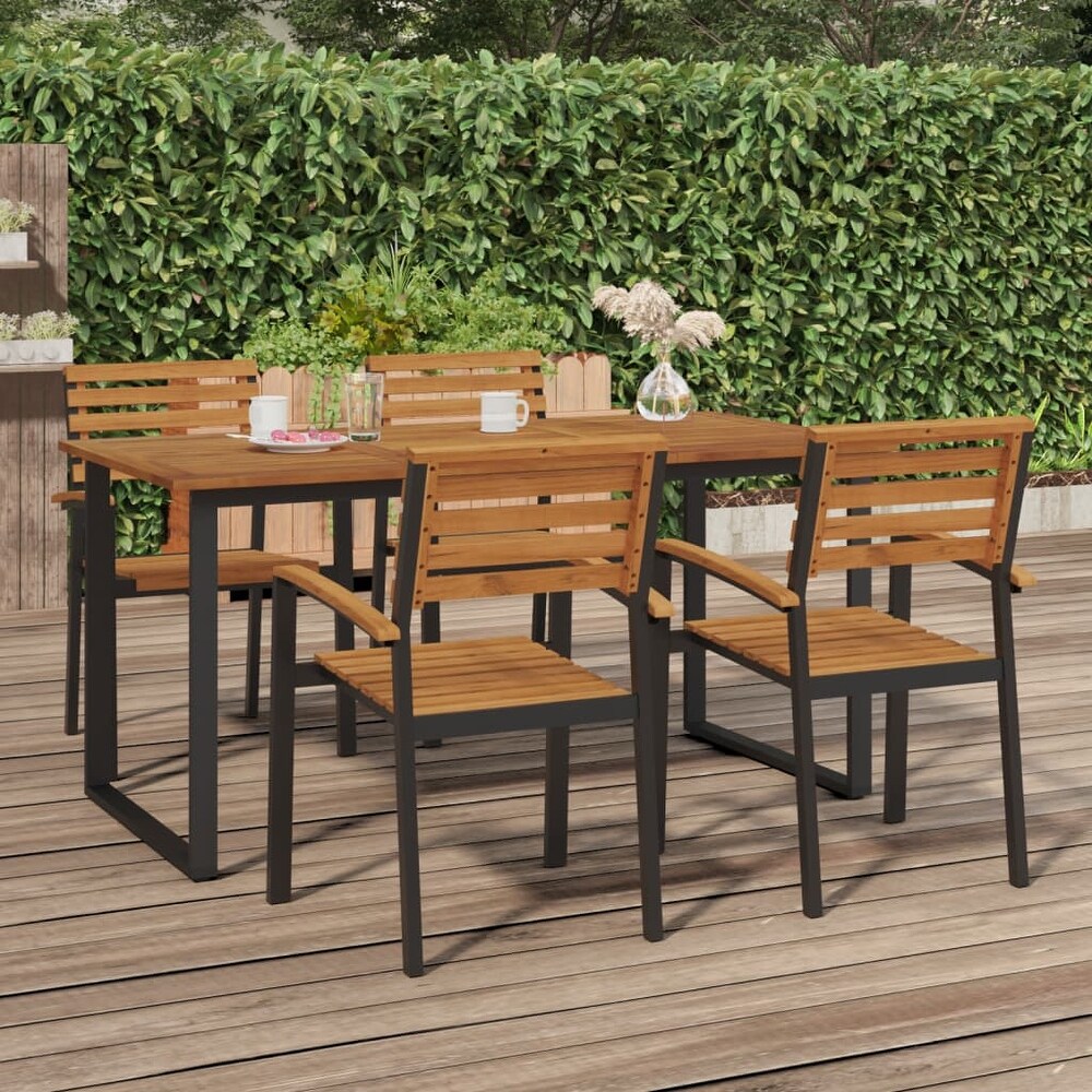 vidaXL Patio Table with U shaped Legs 63\