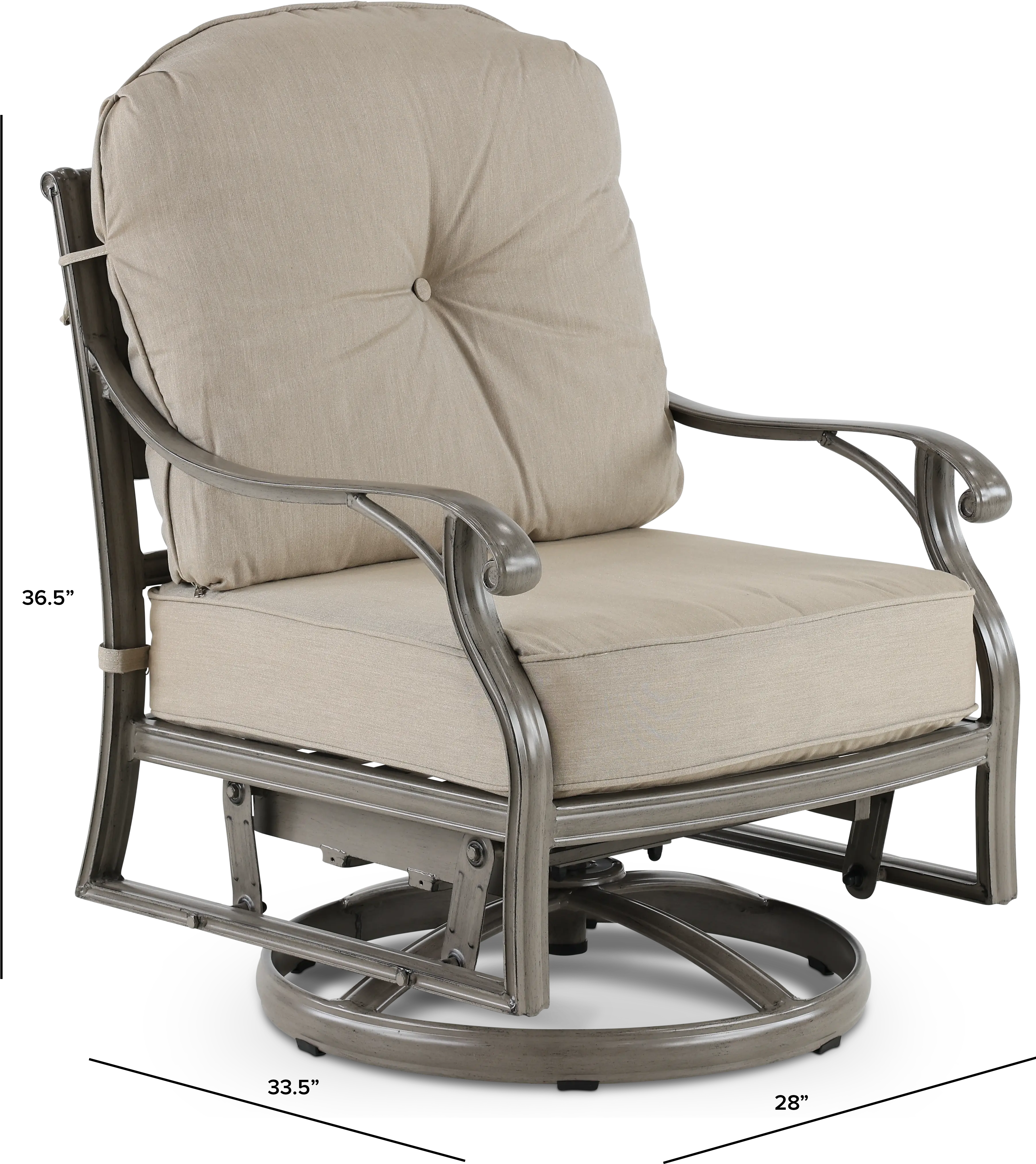 Macan High Back Patio Dining Swivel Rocker