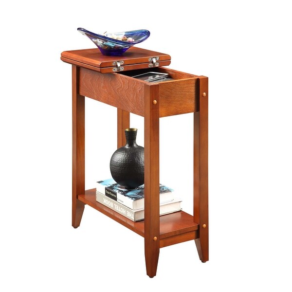 Copper Grove Aubrieta Narrow Flip Top Storage End Table