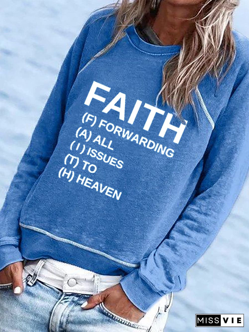 Plus size Casual Slogan Sweatshirts