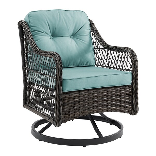 Corvus Vasconia Resin Wicker Outdoor Swivel Lounge Chair