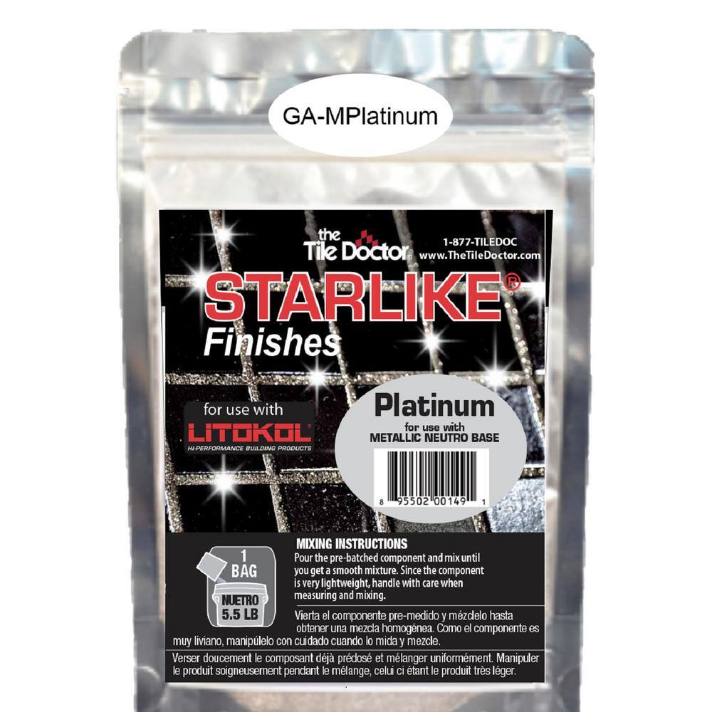 The Tile Doctor Starlike Finishes Epoxy Grout Additive - Platinum Metallic Collection 100 g (1-Pack) GA-MPlatinum