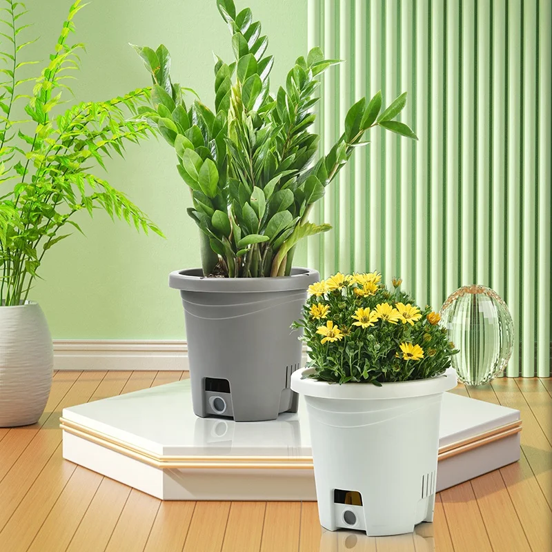 new popular garden supply vertical auto watering system nursery pot latest flower plastic pots