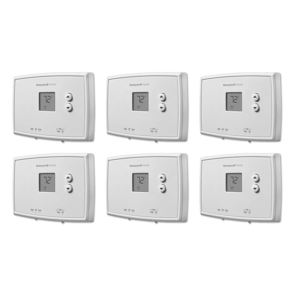 Honeywell Home Horizontal Non-Programmable Thermostat (6-Pack) RTH111B246PK