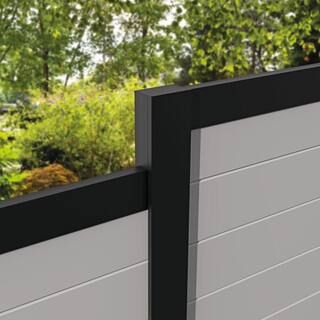 Barrette Outdoor Living Mixed Materials 28 in. Matte Black Step Groove Cover 73050075