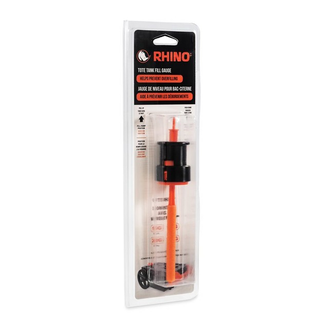 Camco Rhino Durable Universal And Easy To Install 1 5 Inch Diameter Rv Tote Tank Gauge For Rv Waste Disposal Management Black orange