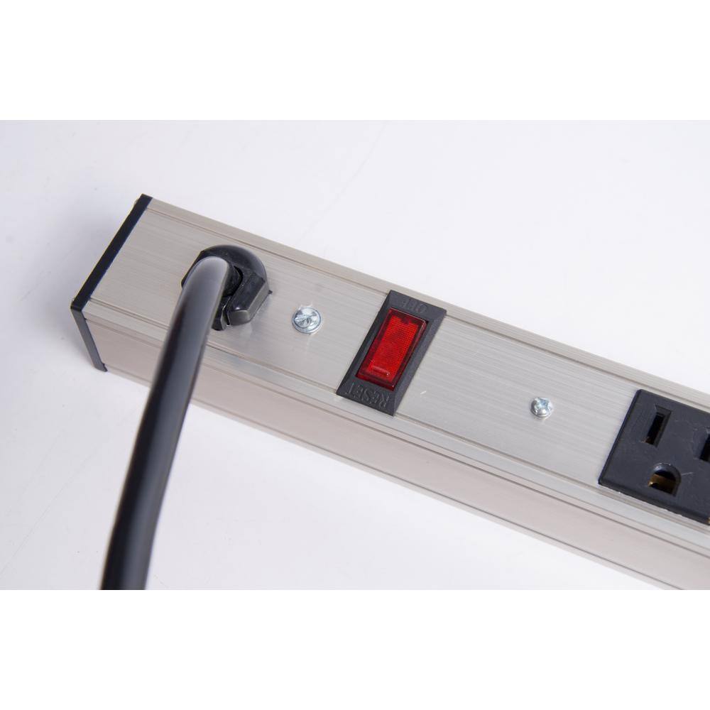 ProHT 6-Outlet Aluminum Power Strip with 3 ft. Power Cord 03196