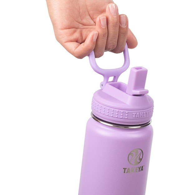 Takeya 18oz Actives Insulated Stainless Steel Water Bottle With Straw Lid