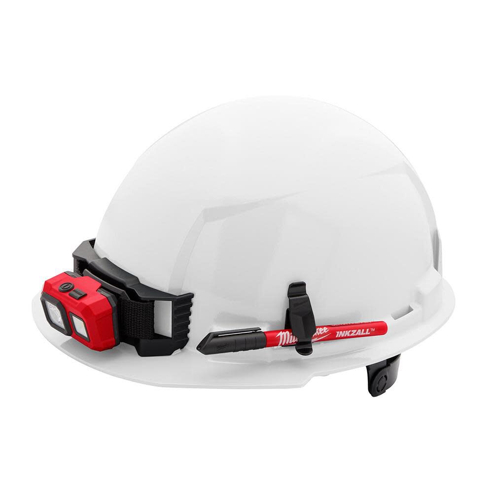 Milwaukee White Front Brim Hard Hat with 6pt Ratcheting Suspension Type 1 Class E 48-73-1120 from Milwaukee