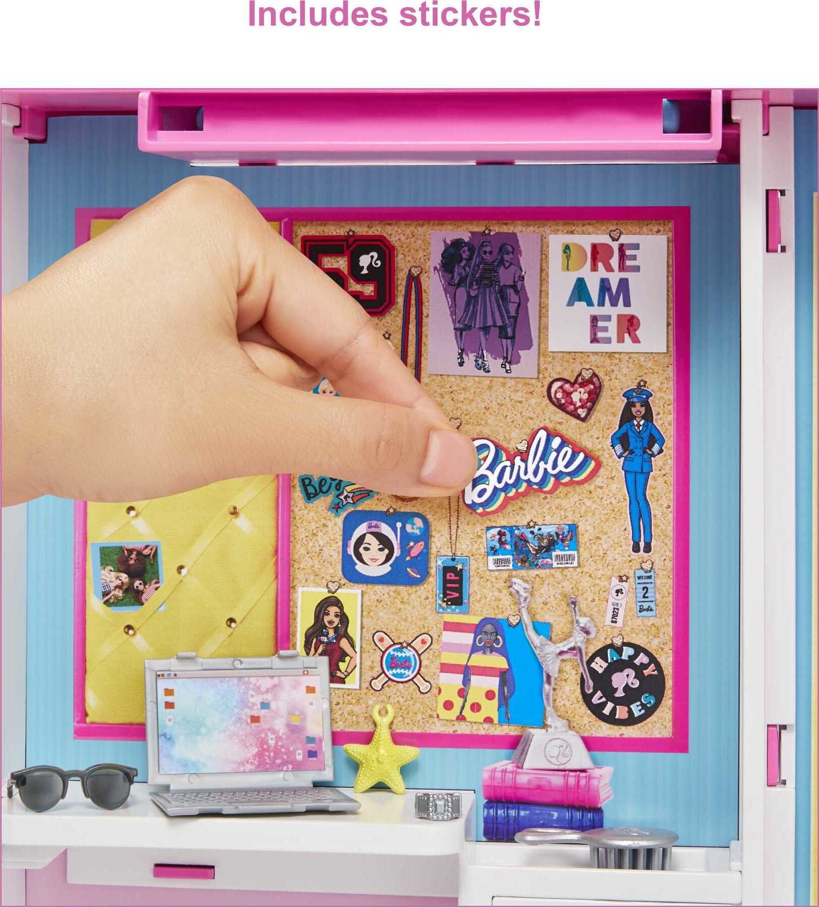 Barbie Dream Closet Playset with 30+ Clothes and Accessories, Mirror and Desk