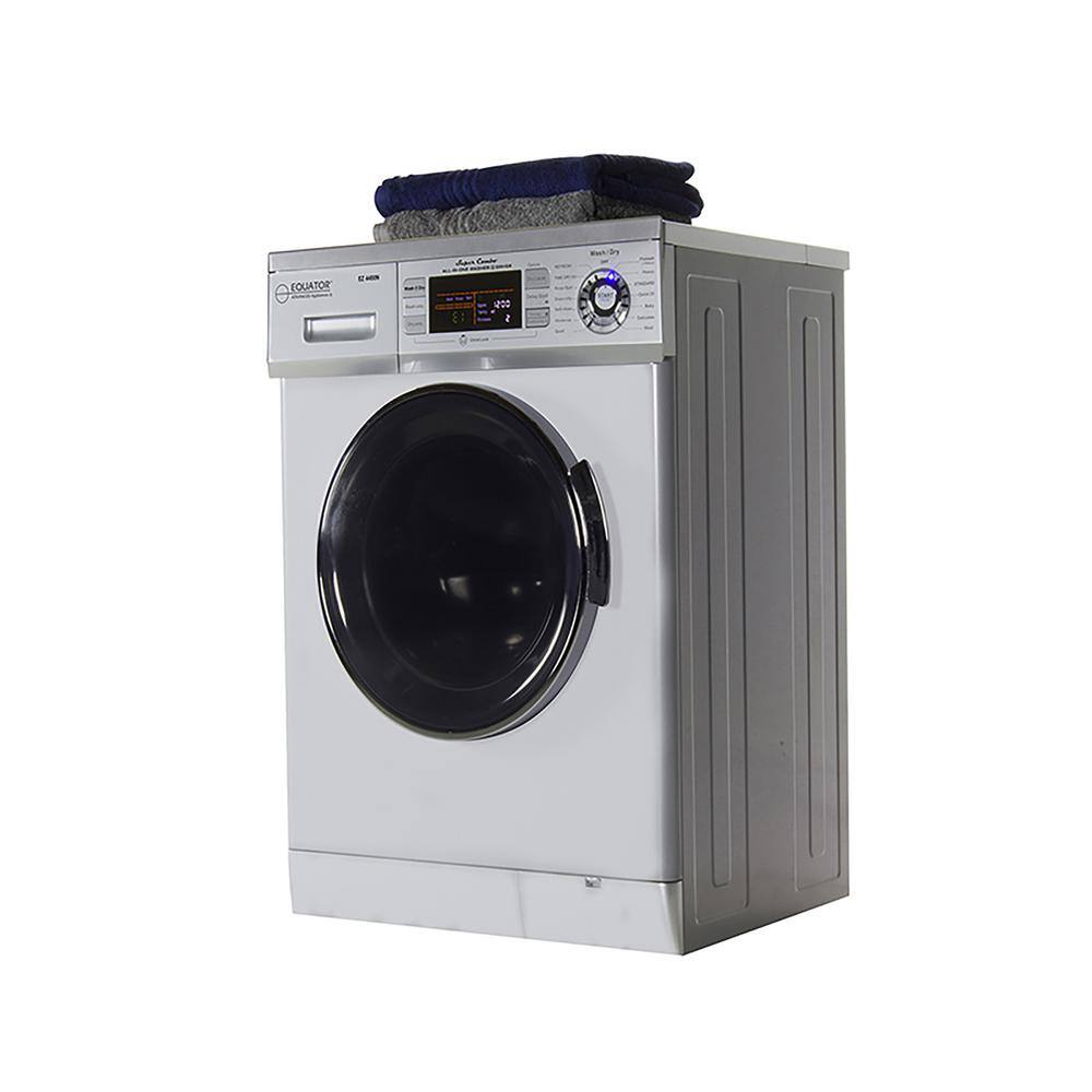 Equator 1.57 cu. ft. 110-Volt Compact All-in-One Washer and Dryer Combo Version 2 Pro in Silver EZ4400 N S