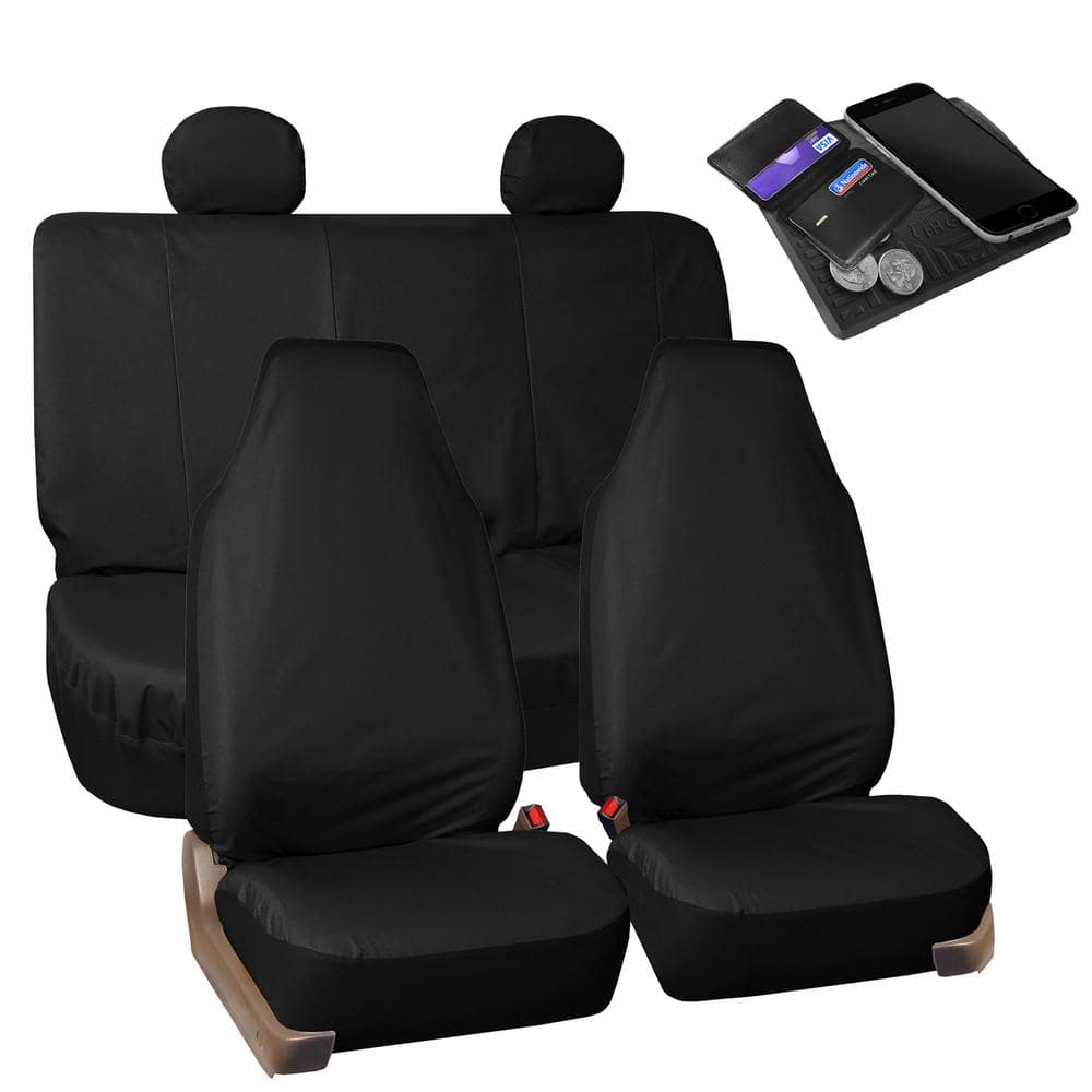 FH Group Waterproof Oxford 47 in x 23 in. x 1 in. Rugged Full Set Seat Covers DMFB113BLACK114