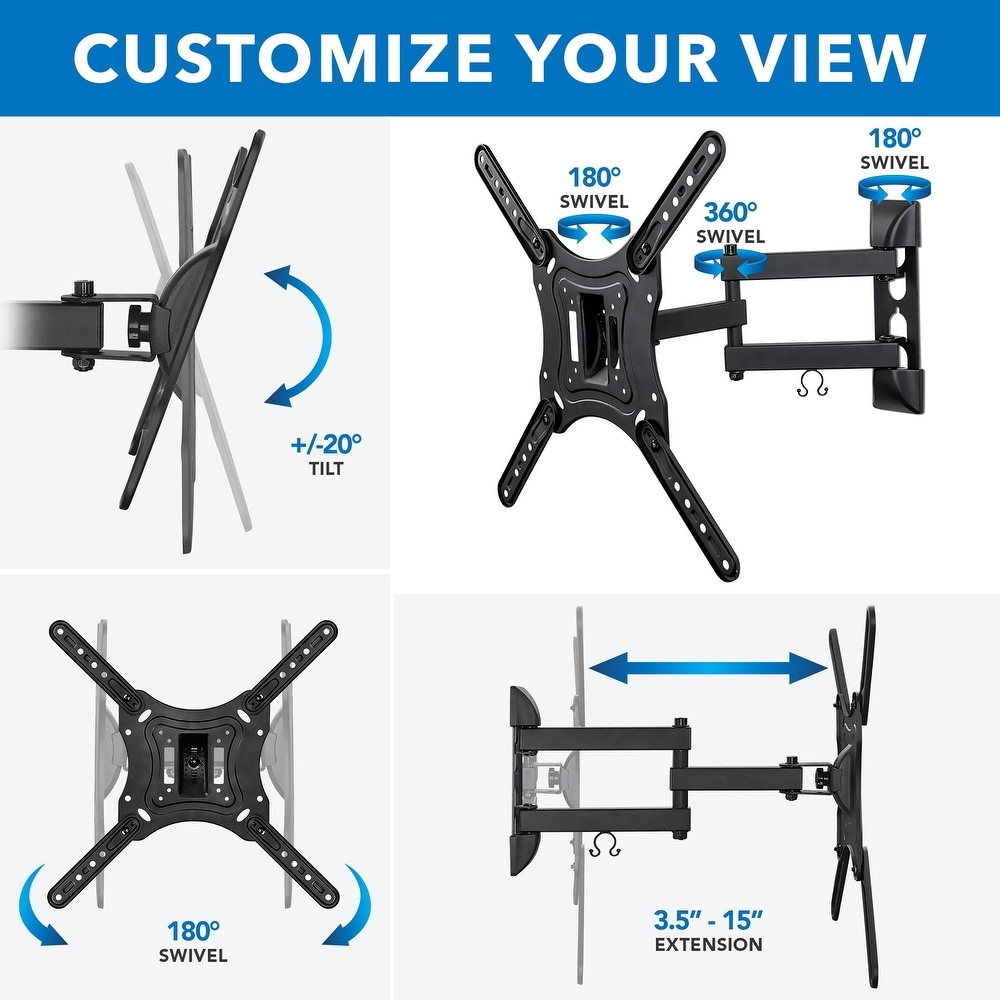 Mount It! Articulating TV Wall Mount w/ Full Motion Arm  Fits 32\