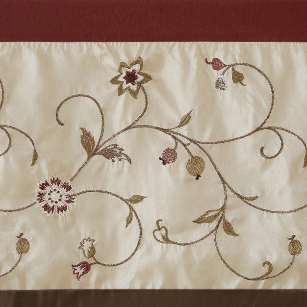 Monroe Embroidered Window Valance Red Madison Park