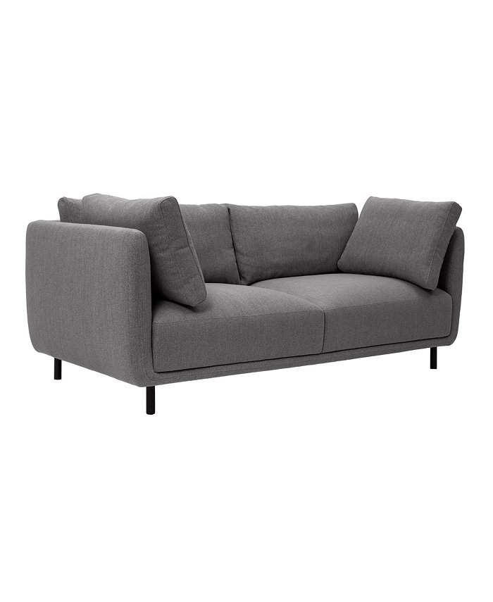 Armen Living Serenity 79 Polyester with Metal Legs Sofa