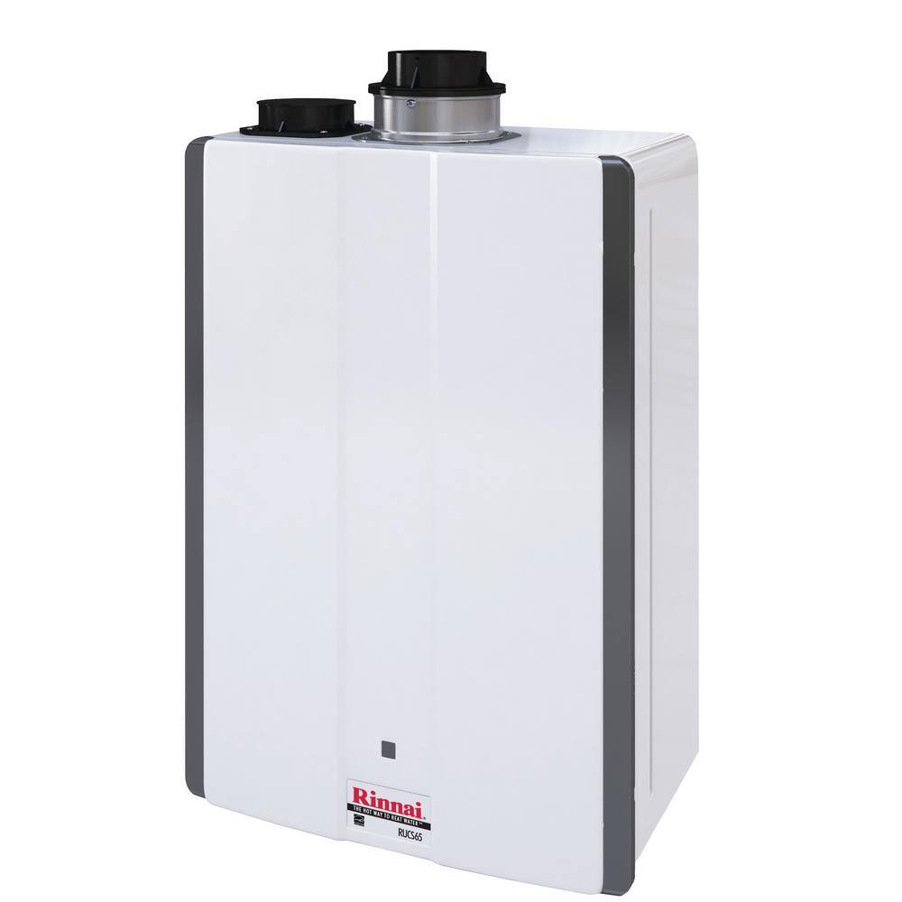 Rinnai Super High Efficiency 6.5 GPM Residential 130000 BTUh Propane Interior Tankless Water Heater RUCS65iP