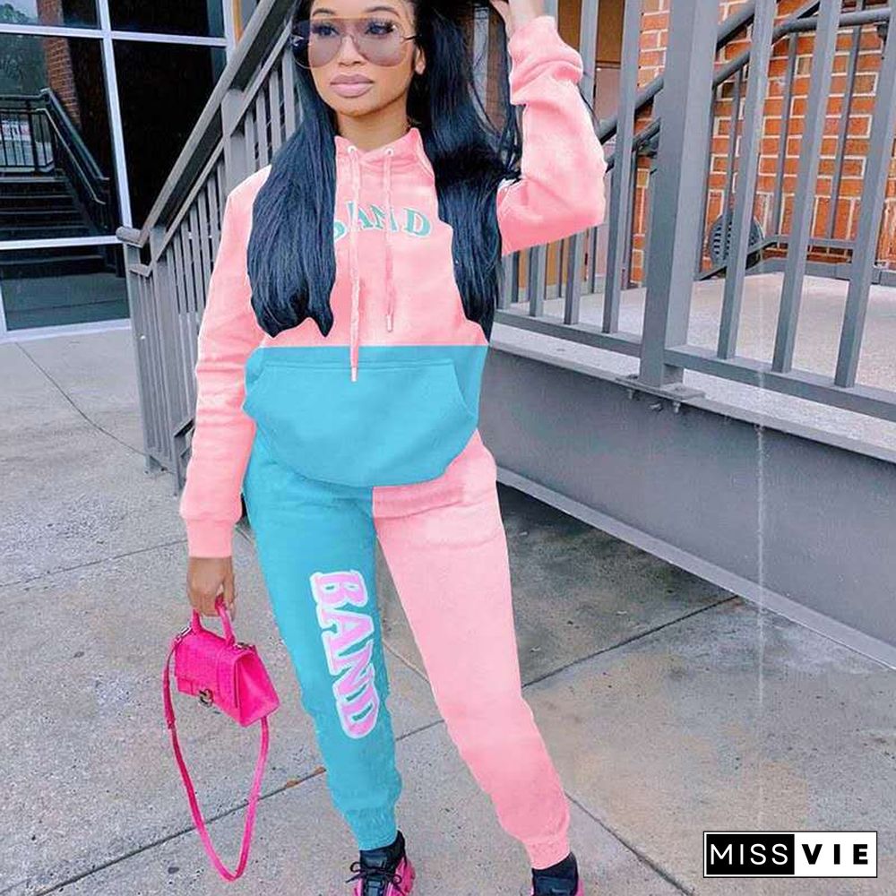 Women's Tracksuit Hoodies Sweatshirt+Pants 2 Piece Outfit