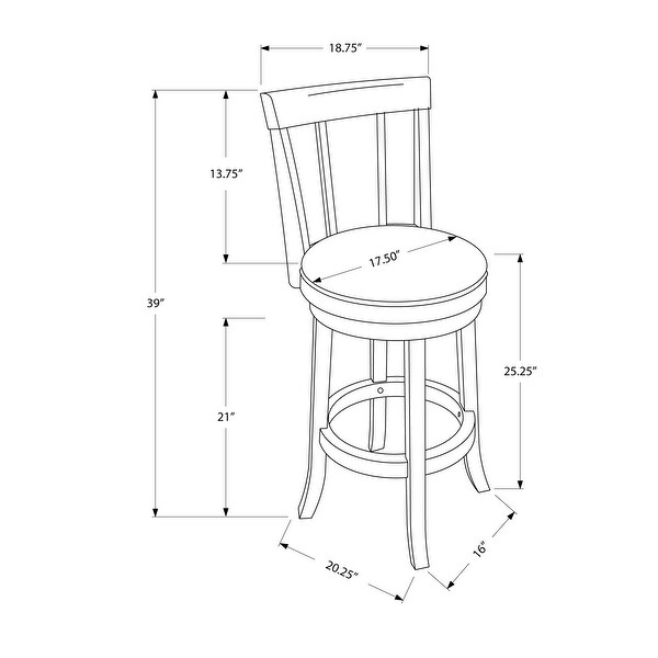 Swivel Cappuccino Counter 2 Piece Barstool