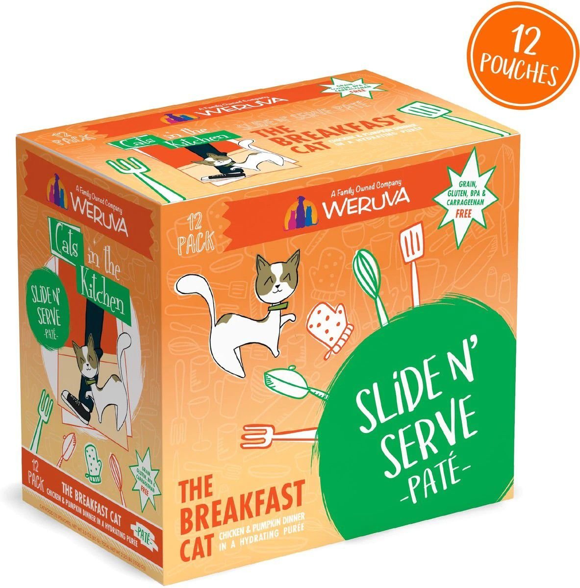 Weruva Cats in the Kitchen The Breakfast Cat with Chicken and Pumpkin Grain-Free Cat Food Pouches