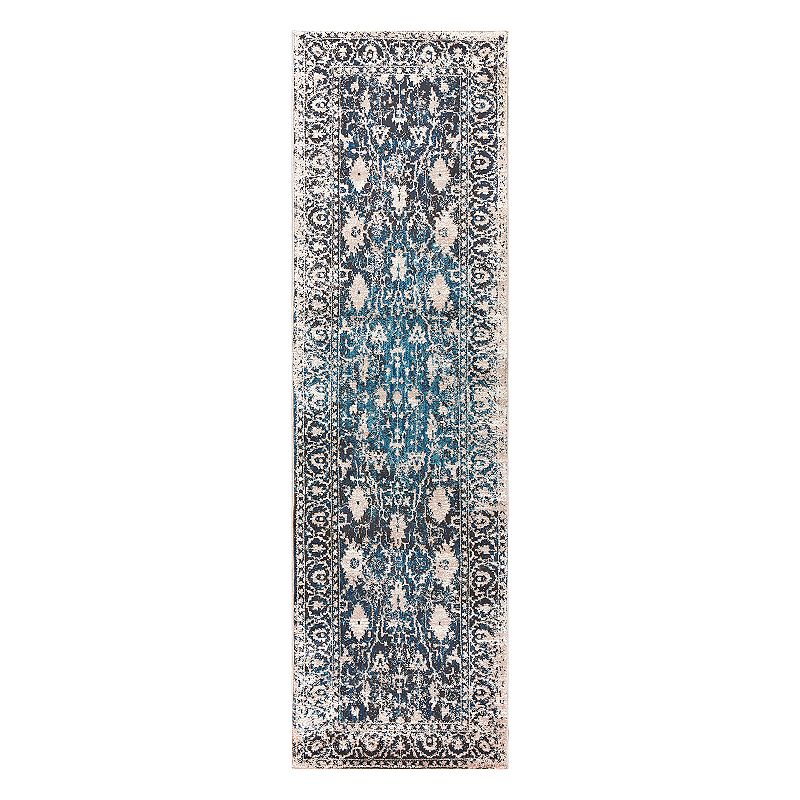 Rizzy Home Panache Transitional Distressed Ornate I Geometric Rug