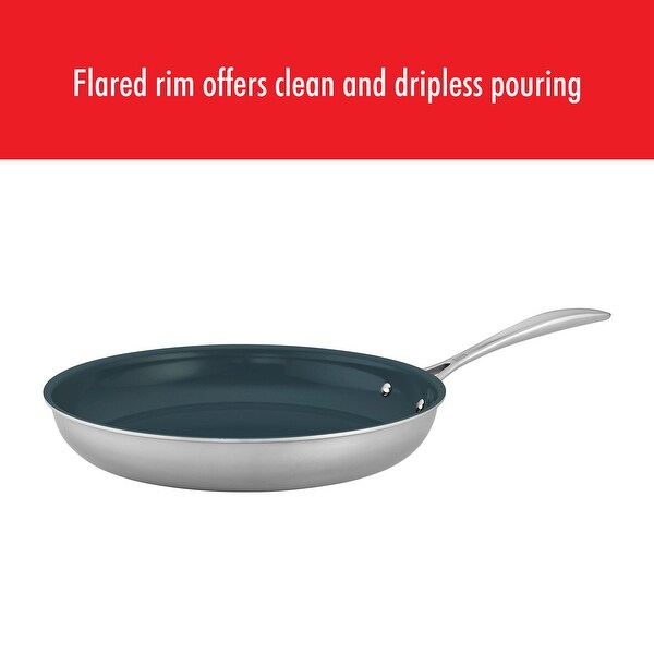 ZWILLING Clad CFX Stainless Steel Ceramic Nonstick Fry Pan