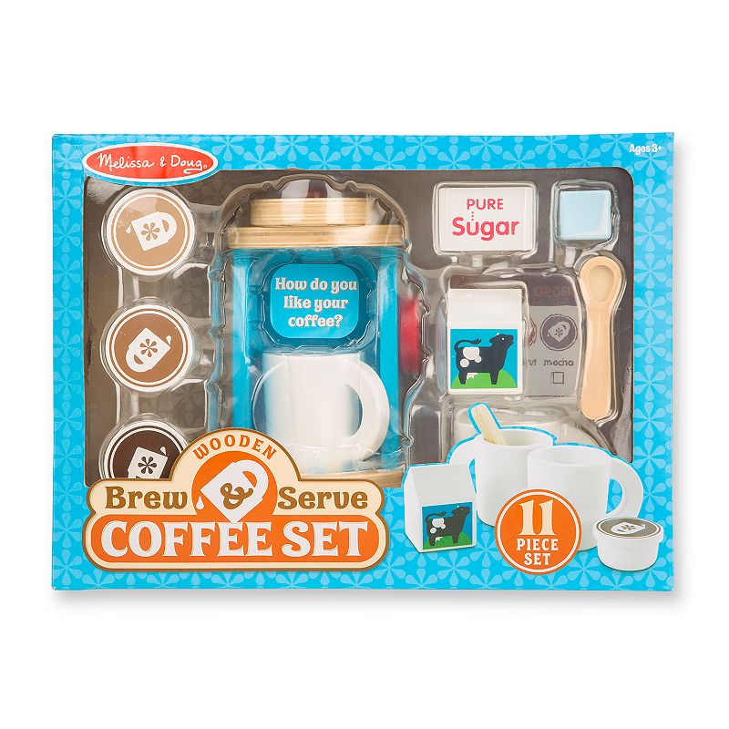 Melissa and Doug Wooden Brew and Serve Coffee Set