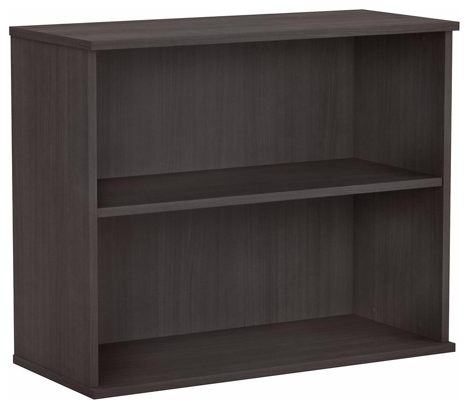 Bush Business Furniture Small 2 Shelf Bookcase   Storm Gray   Bookcases   by Homesquare  Houzz