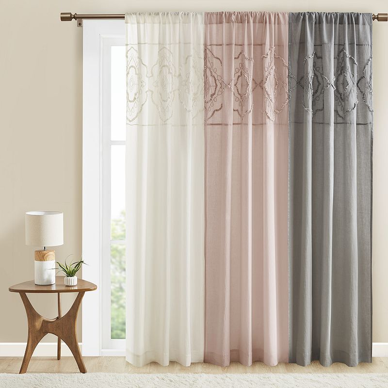 Madison Park 2-pack Luna Cotton Light Filtering Rod Pocket Window Curtains