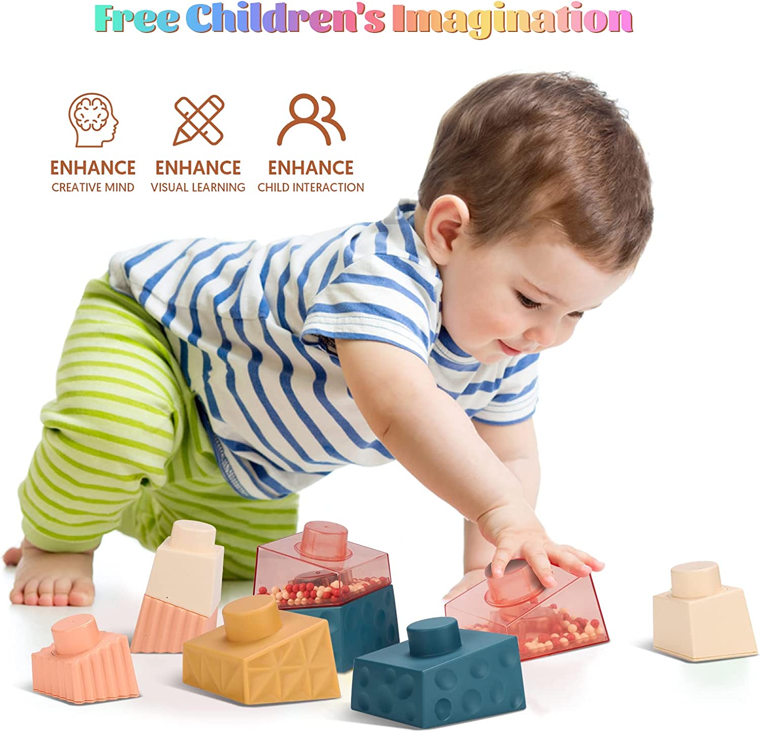 Baby Toys 12-24 Months， Montessori Toys for 1 Year Old， Sorting Stacking Baby Toys 12-24 Months