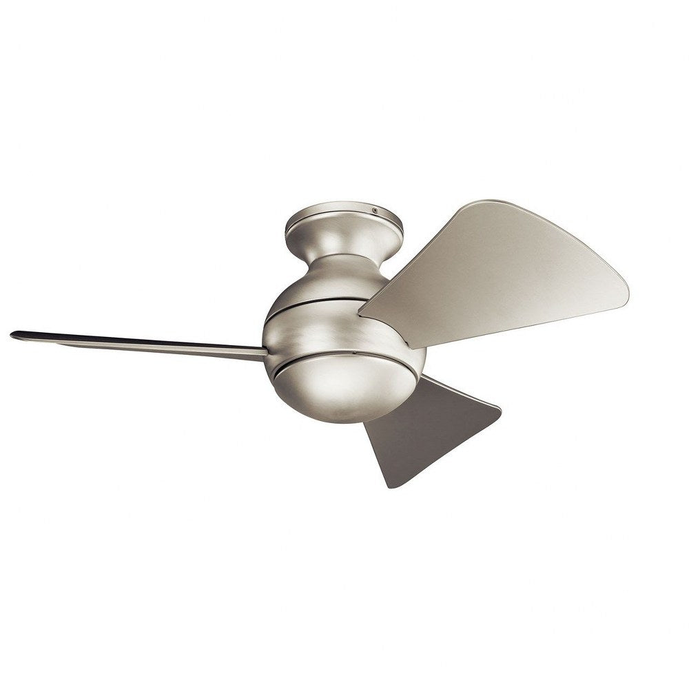 Ceiling Fan with Light Kit 11 inches Tall By 34 inches Wide-Satin Black Finish Bailey Street Home 147-Bel-4187195