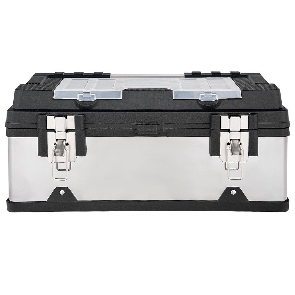 18 Inch Tool Box Stainless Steel and Plastic Portable Organizer