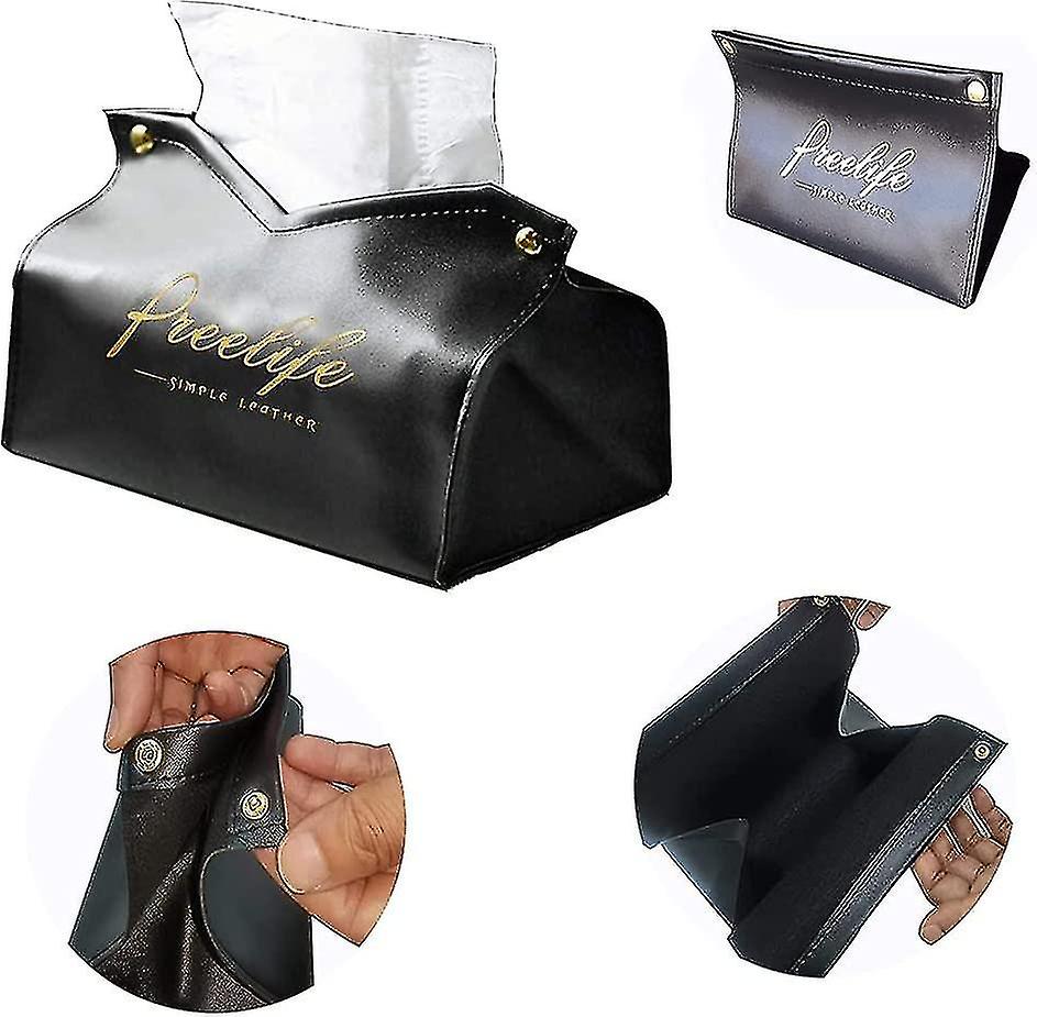 2 Pieces Leather Tissue Box， Nordic Style Tissue Box