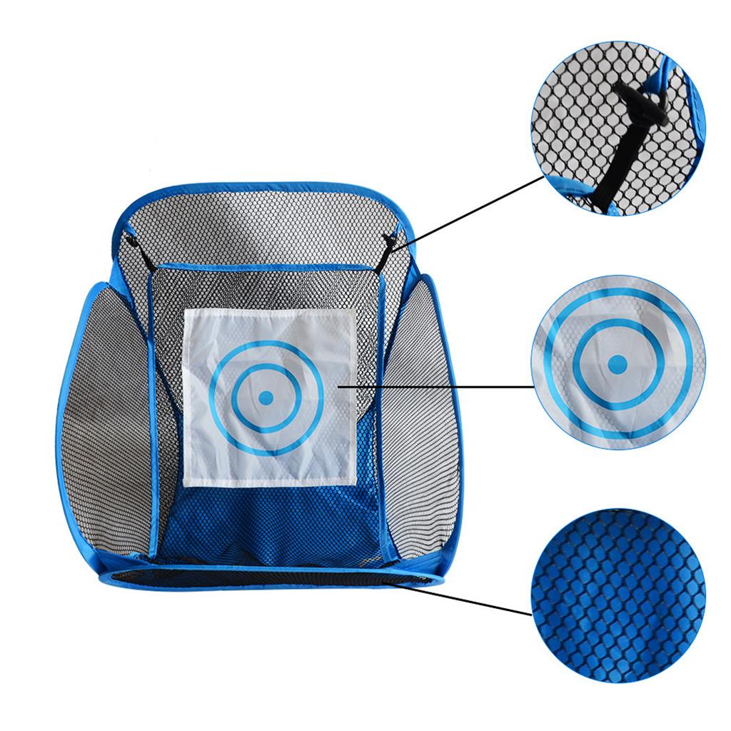 Durable Golf Lawn Outdoor Indoor Kids Adults Practicing Hitting Pitching Chiping Net Backyard Training Aid Exercising - Blue， 50x43x33CM