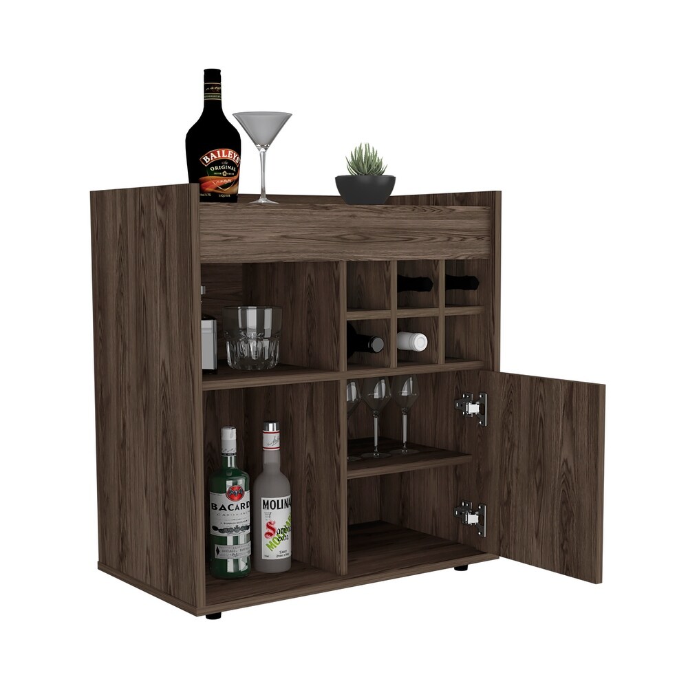 Bar Cabinet With Two Concealed Shelves And Six Wine Cubbies