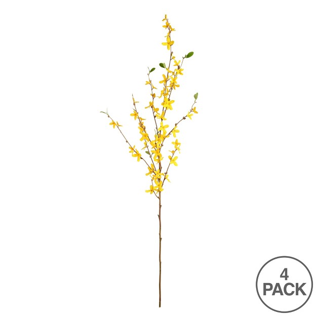 Artificial Yellow Forsythia Flower Spray Includes 4 Sprays Per Pack