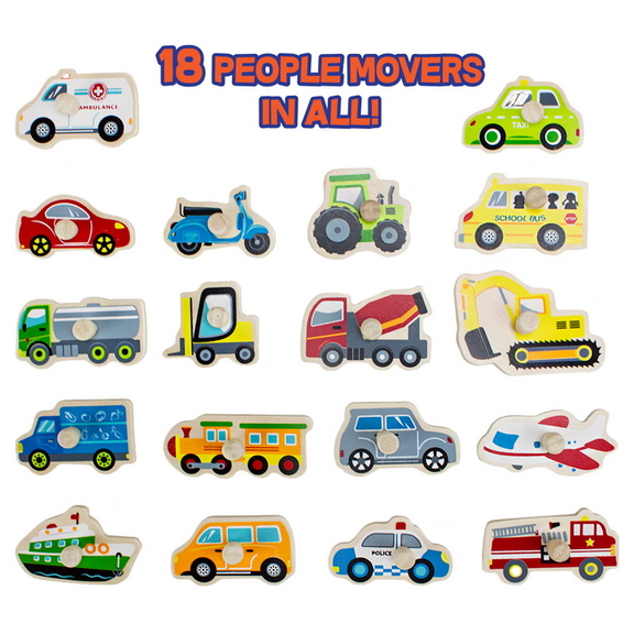 Brybelly Jumbo People Movers Peg Puzzle