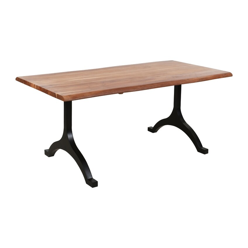 Timbergirl Phoebe Live edge Acacia Wood Dining Table 84\