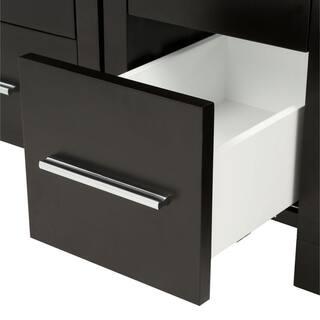 Fresca Torino 72 in. Double Vanity in Espresso with Glass Stone Vanity Top in White with White Basins and Mirrors FVN62-301230ES-VSL