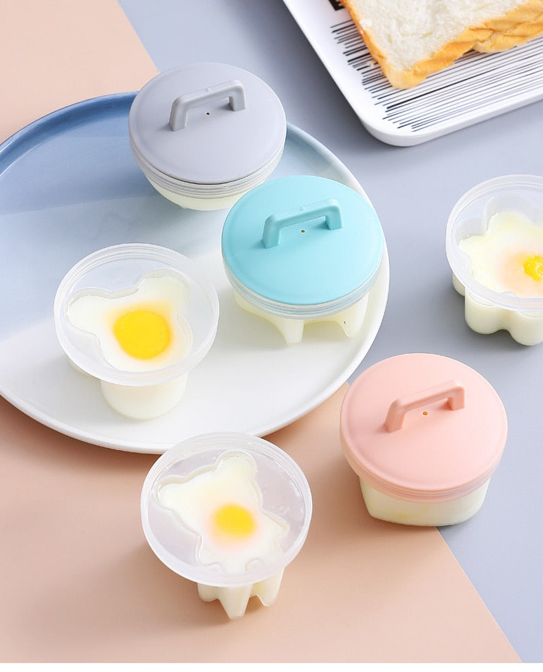 4 Pcs/Set Cute Egg Cooker Tools With Plastic  Brush