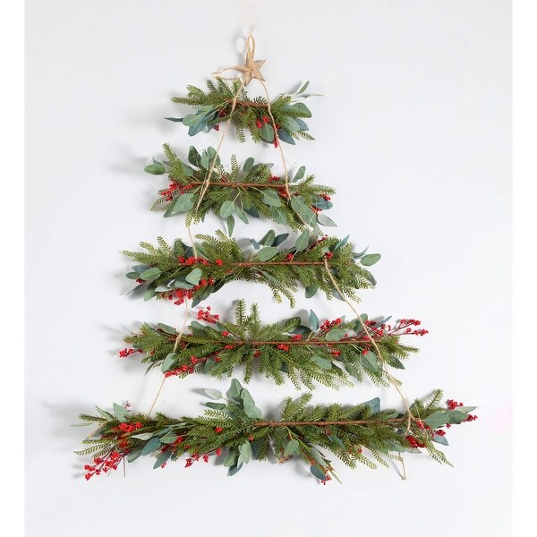 43 in. Lighted Hanging Wall Christmas Tree