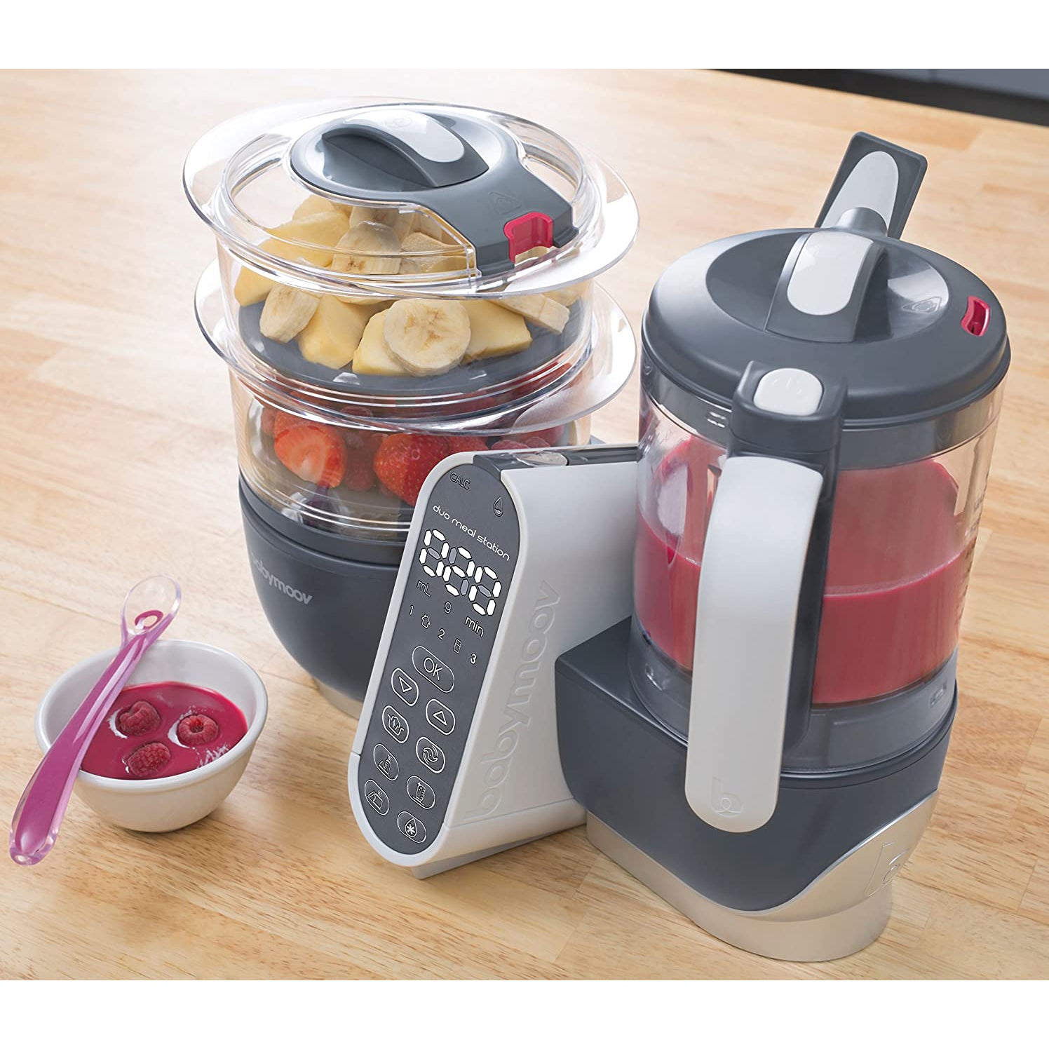 Babymoov Duo Meal Station Food Maker Processor, Steam Cooker, Blender (Open Box)