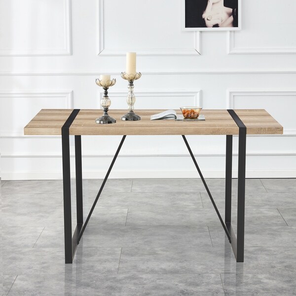 Industrial Rectangular MDF Dining Table for Desks，Kitchens，Patios，Dining rooms