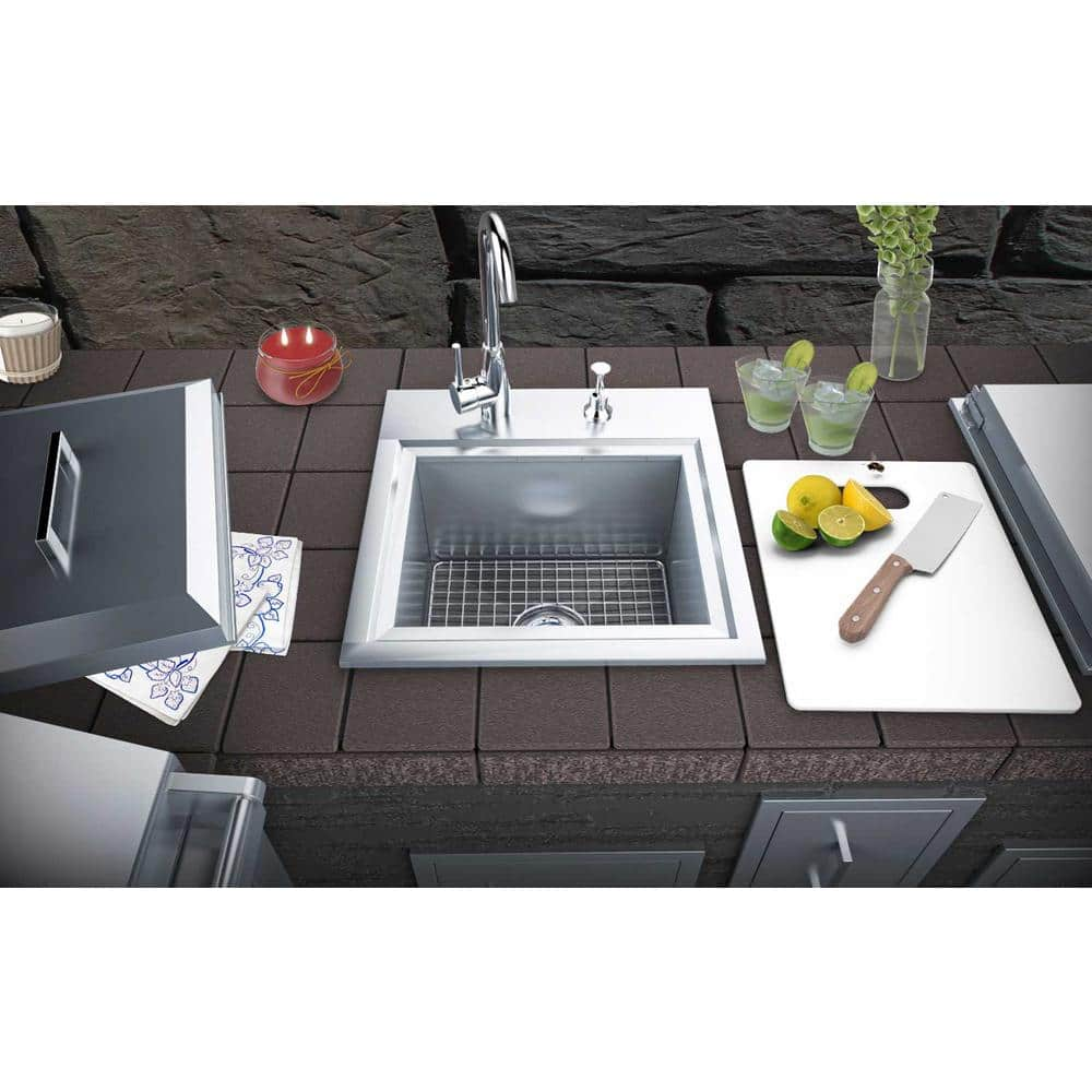 Sunstone Premium Drop In Sink with Hot and Cold Water Faucet and Cutting Board B-PS21