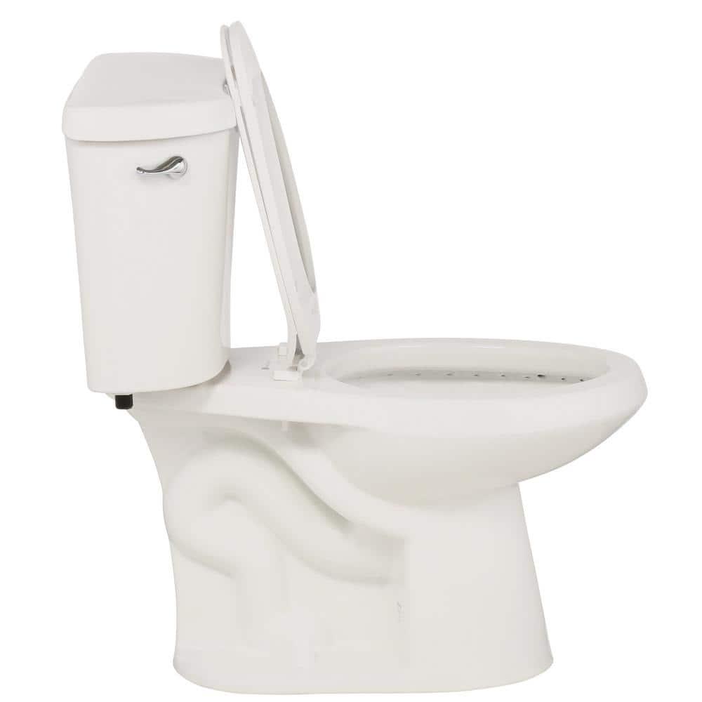 Glacier Bay 2Piece 128 GPF High Efficiency Single Flush Elongated Toilet in White